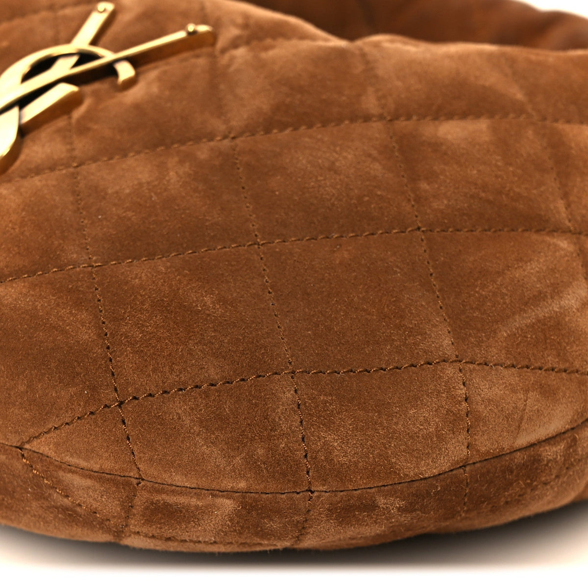Suede Quilted Icarino Bag Cognac