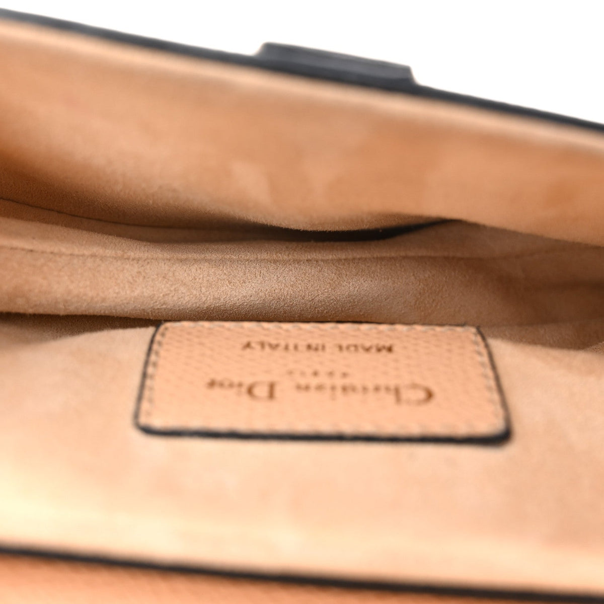 Grained Calfskin Mini Saddle Bag Beige
