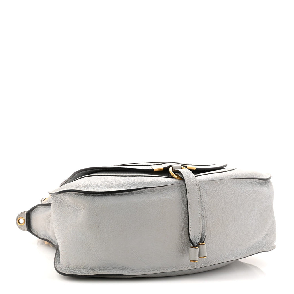 Calfskin Small Marcie Satchel Faded Blue