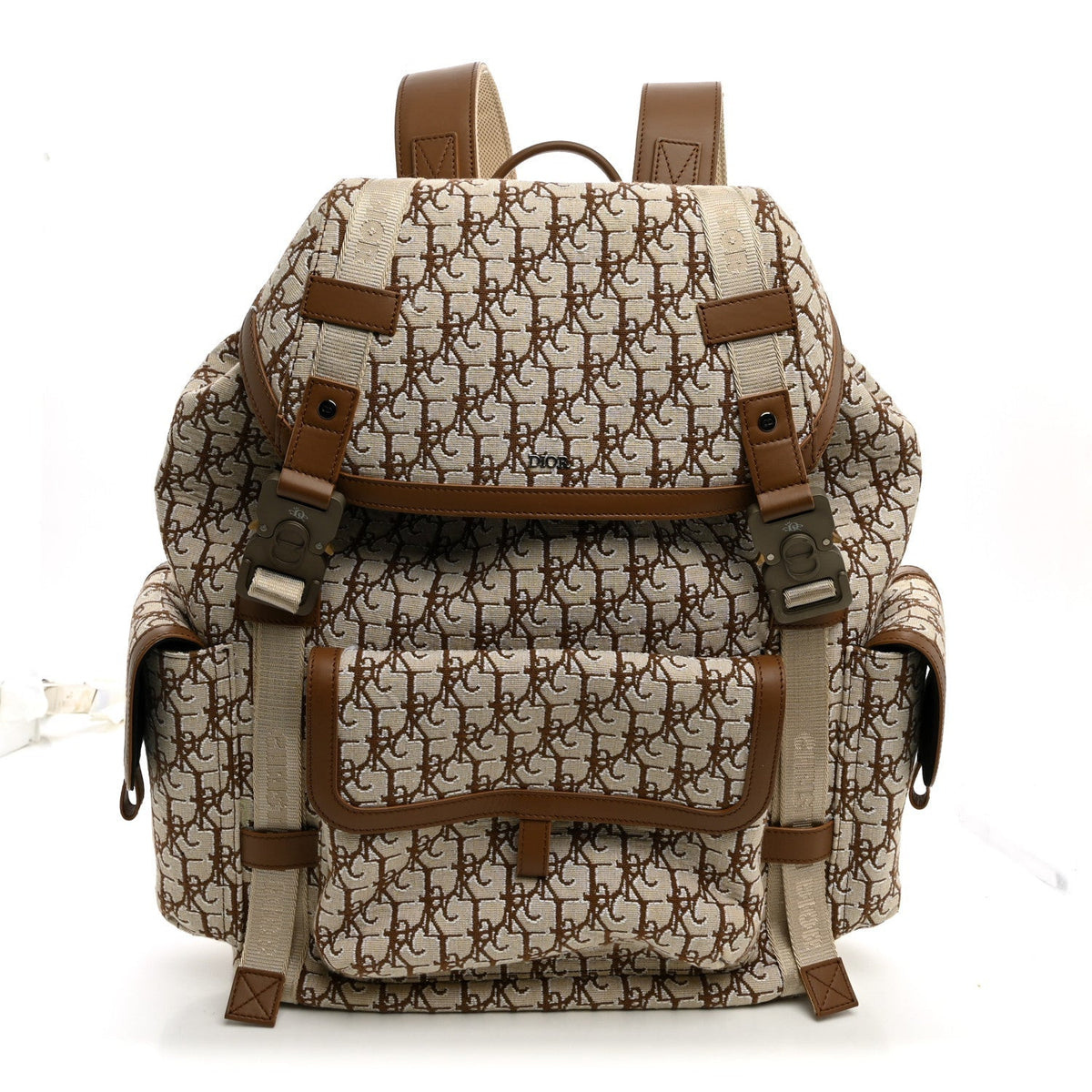 X CACTUS JACK Calfskin Hit The Road Logo Backpack Beige