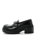 Brushed Calfskin Rubber Dior Code Cap Toe Lug Sole 35mm Loafers 39 Black