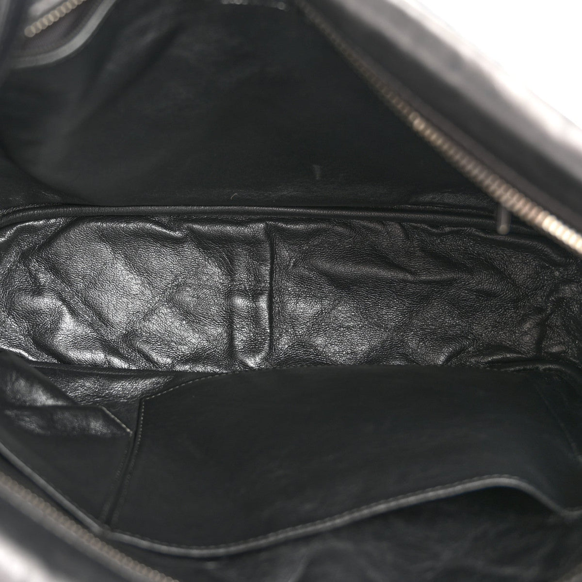 Metallic Aged Calfskin Quilted Large Reissue Camera Case Silver
