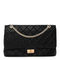 Aged Calfskin Quilted 2.55 Reissue 227 Flap Black