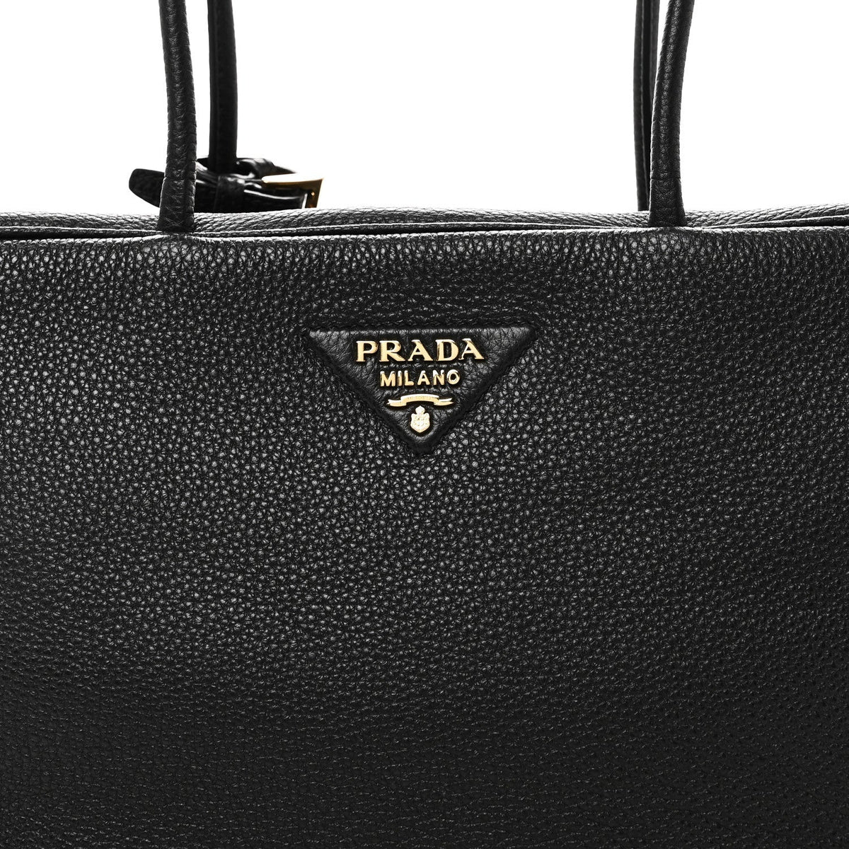 Vitello Daino Soft Large Top Handle Bag Black