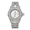Stainless Steel Diamond Bezel Mother of Pearl 27mm Professional 2000 Quartz Watch WN131J