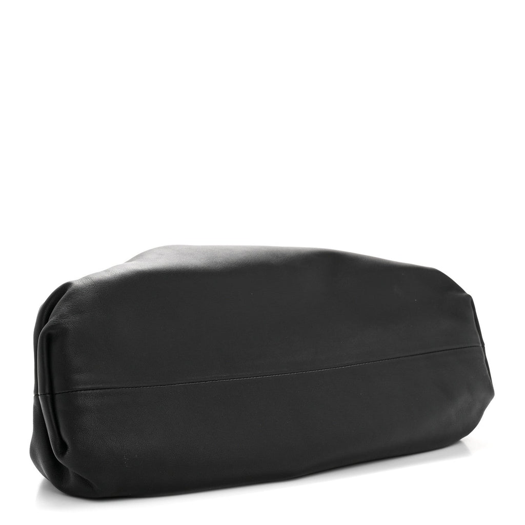 Smooth Butter Calf The Pouch Oversized Clutch Black