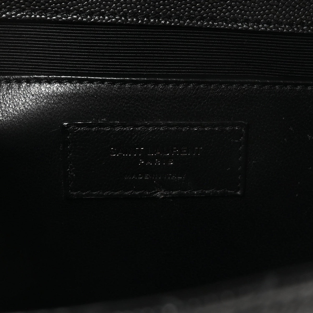 Grain De Poudre Textured Mixed Matelasse Triquilt Medium Monogram Monochrome Satchel Black