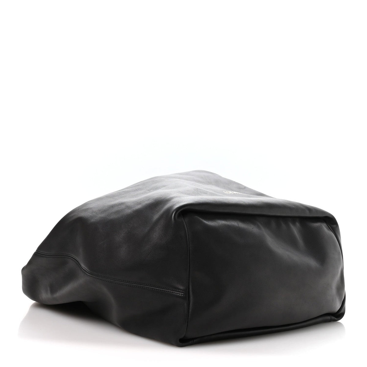 Calfskin XL Squeeze Cord Bag Black