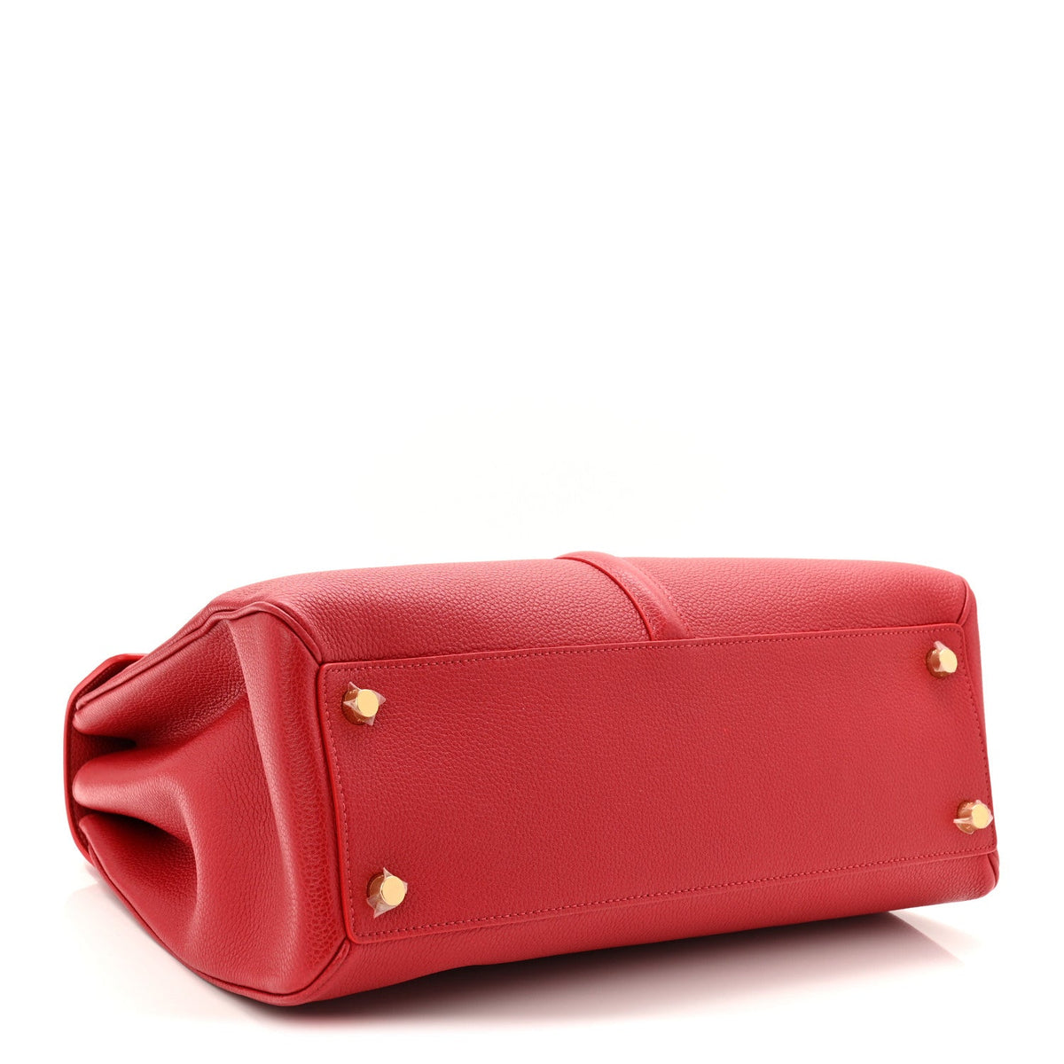 Grained Calfskin Classique 16 Top Handle Bag Red