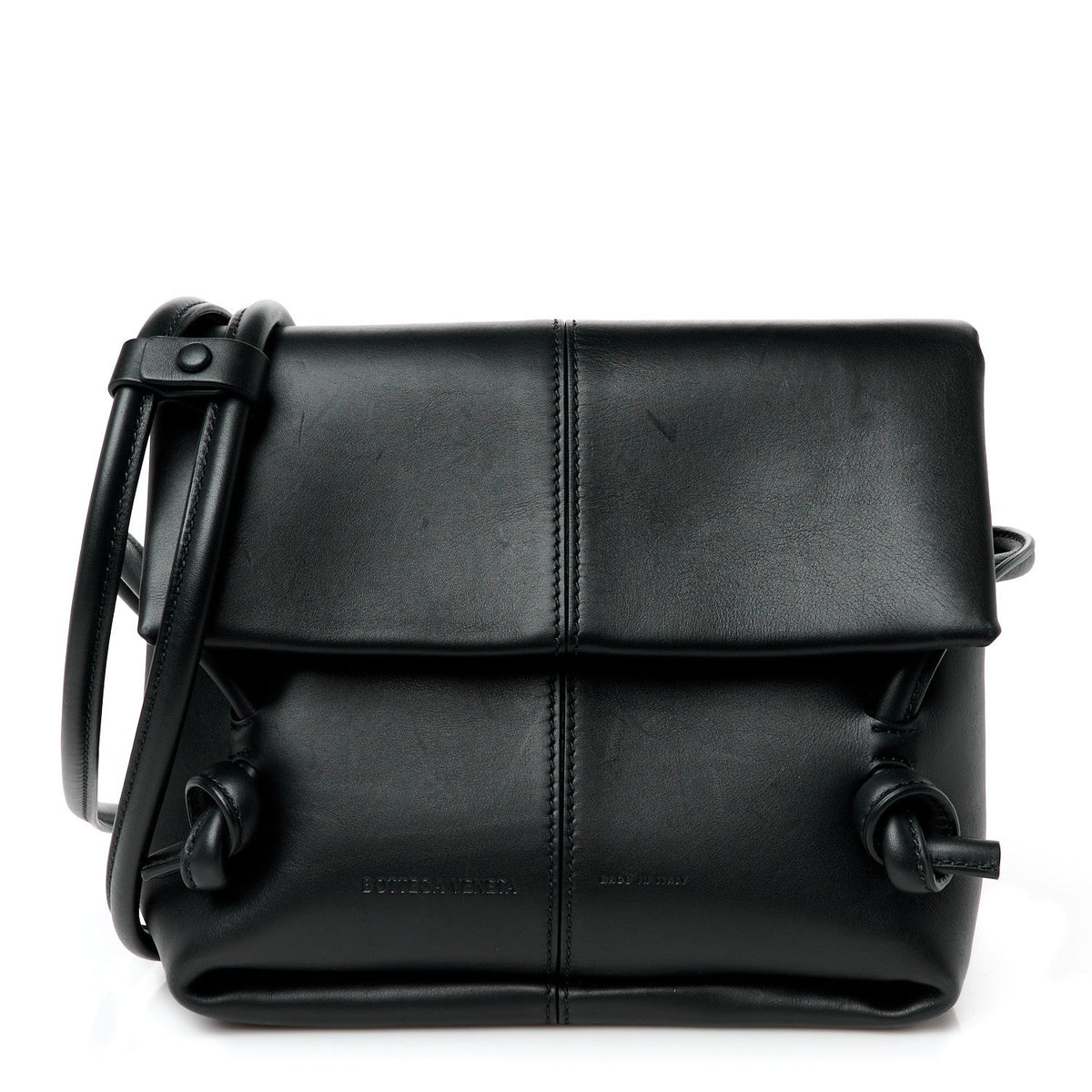 Calfskin Small Falcon Shoulder Bag Black