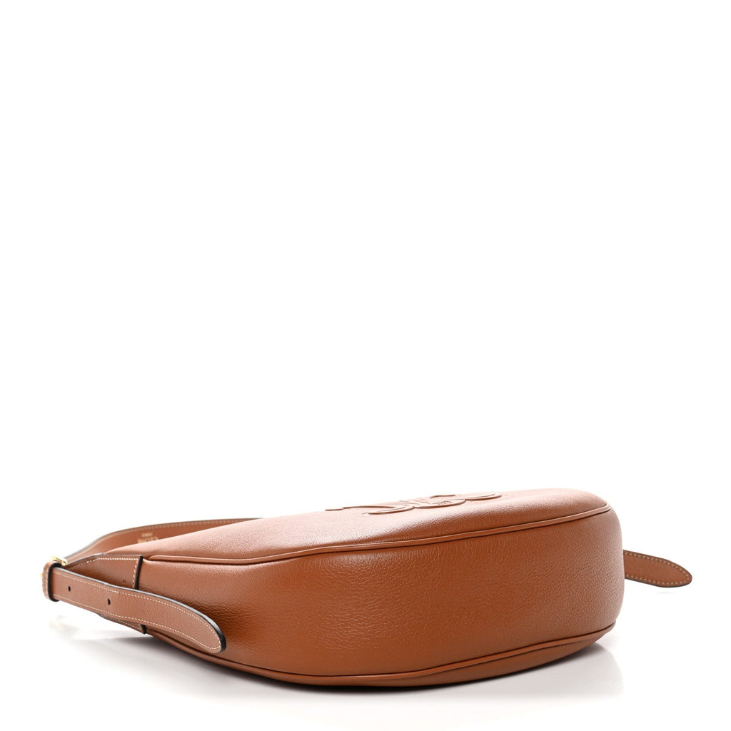 Supple Calfskin Small Triomphe Heloise Shoulder Bag Tan