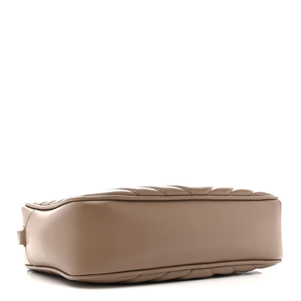 Calfskin Matelasse Monogram Lou Camera Bag Dark Beige