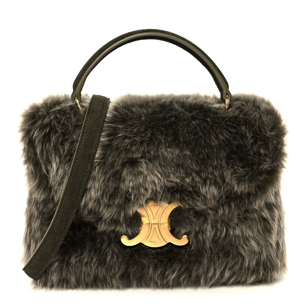 Shearling Suede Calfskin Teen Nino Golden Khaki