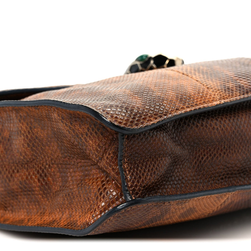 Karung Serpenti Forever Medium Shoulder Bag Brown