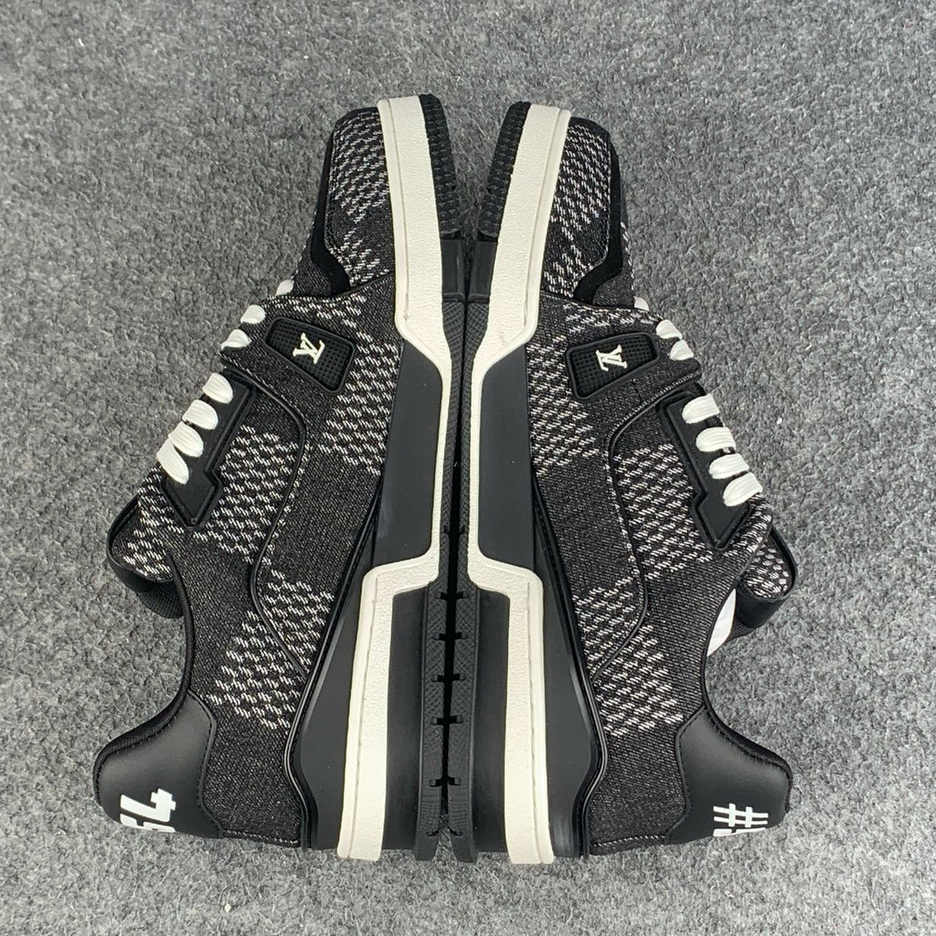 LV Trainer “Black Damier 3D Denim”