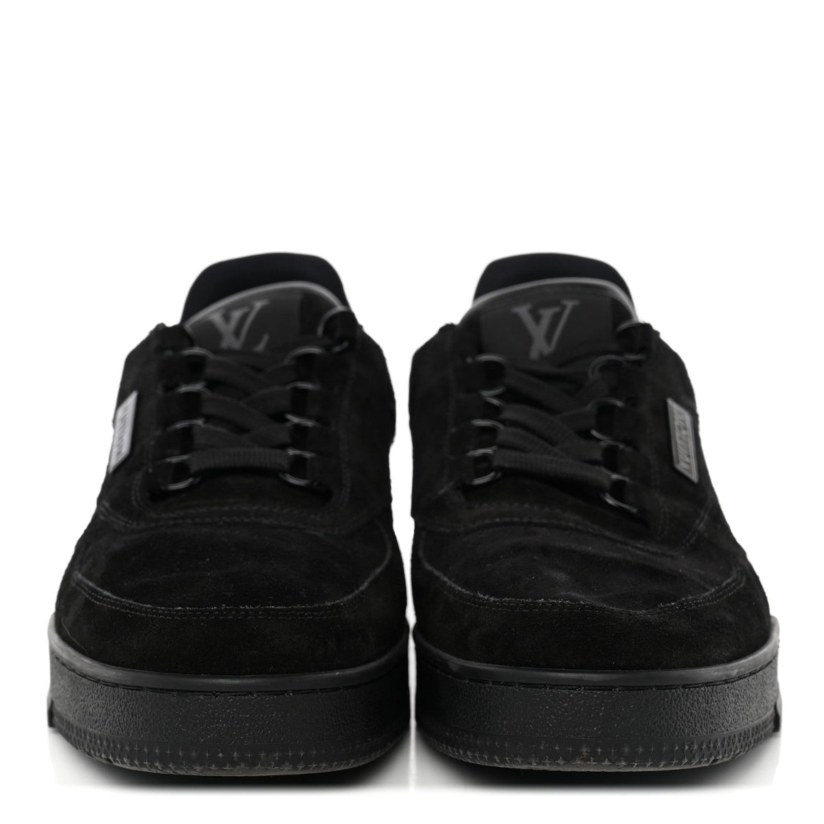Suede Mens LV Trainer Sneakers 5.5 Black