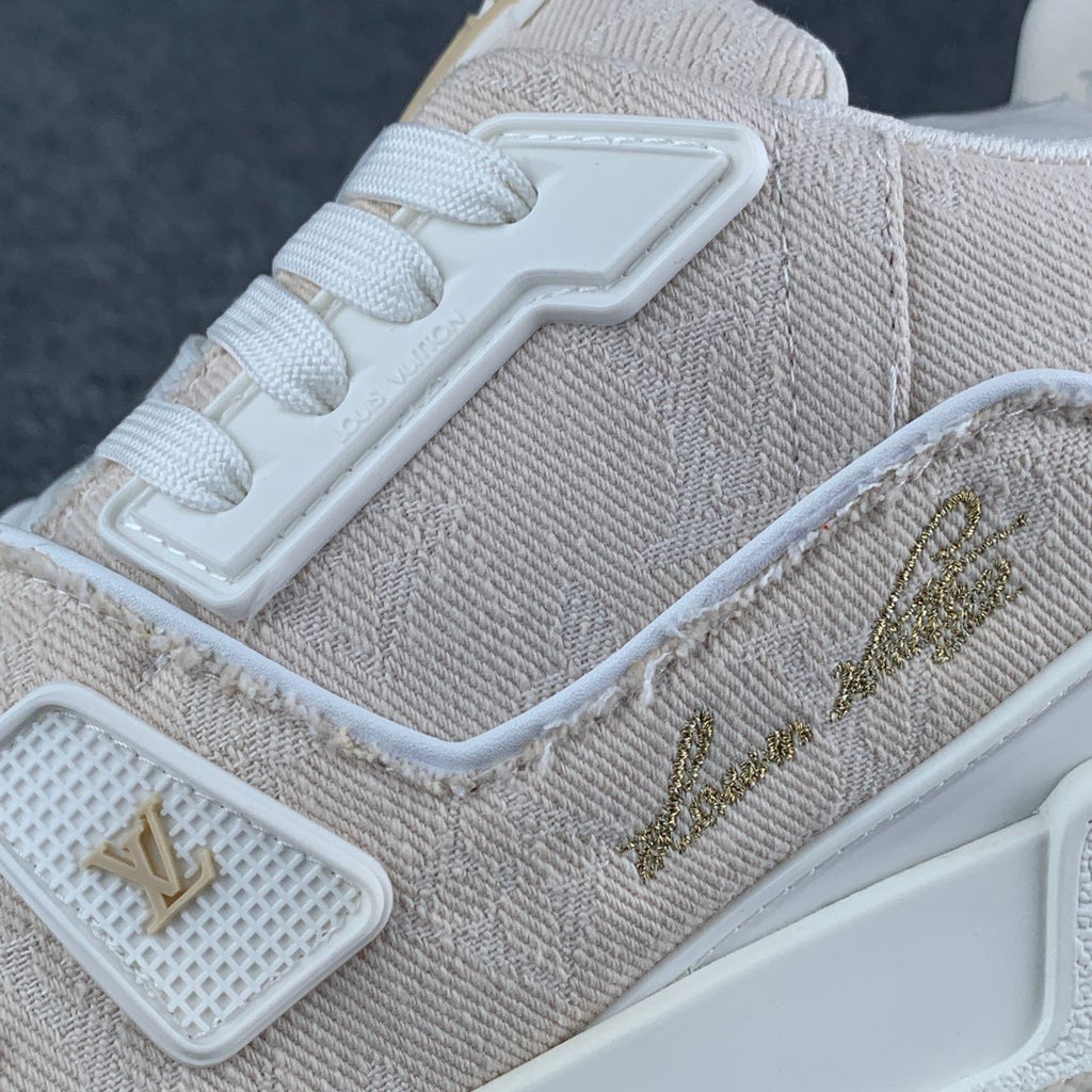 LV Trainer Beige Monogram Denim