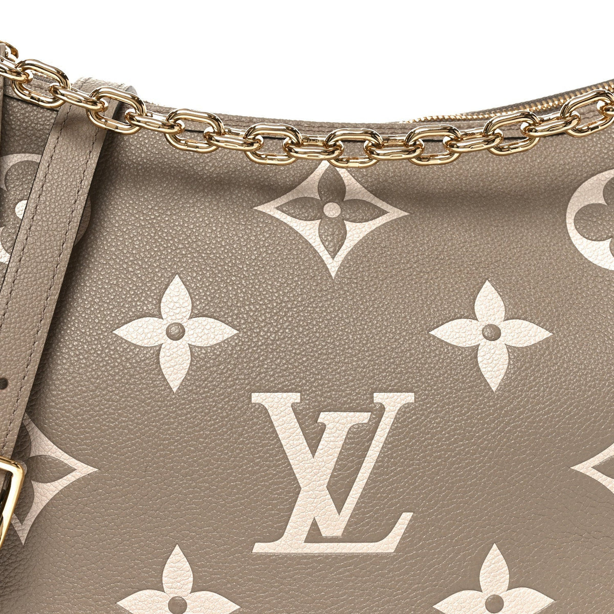 Empreinte Monogram Giant Loop Hobo Dove Gray Cream