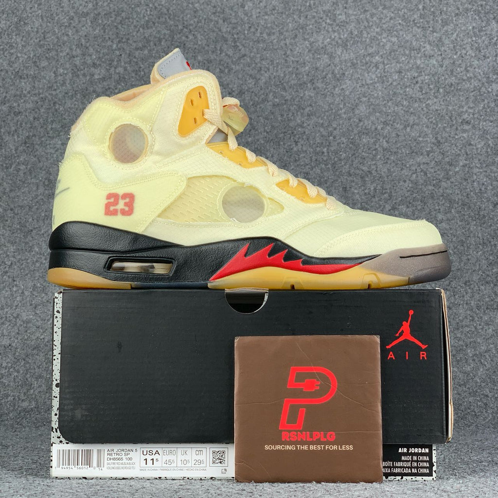 Off-White x Air Jordan 5 SP 'Sail'