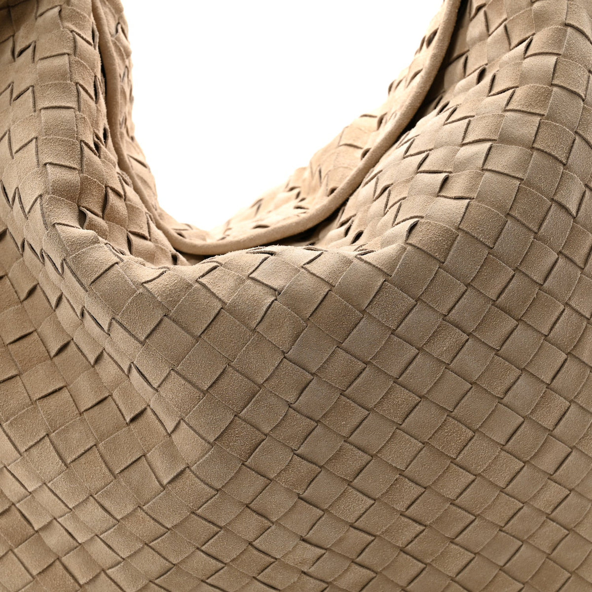 Suede Intrecciato Large Hop Mastice
