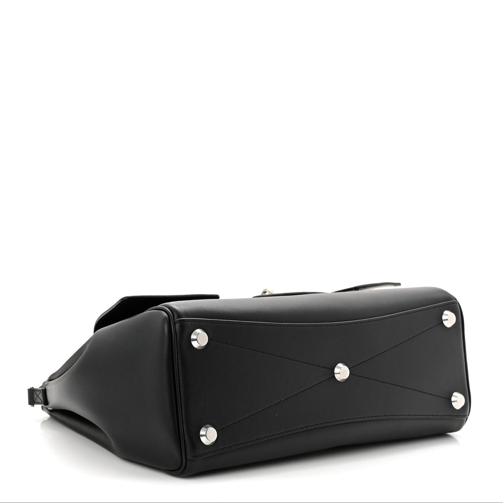 Smooth Calfskin Small Bel Air Carry All Bag Black