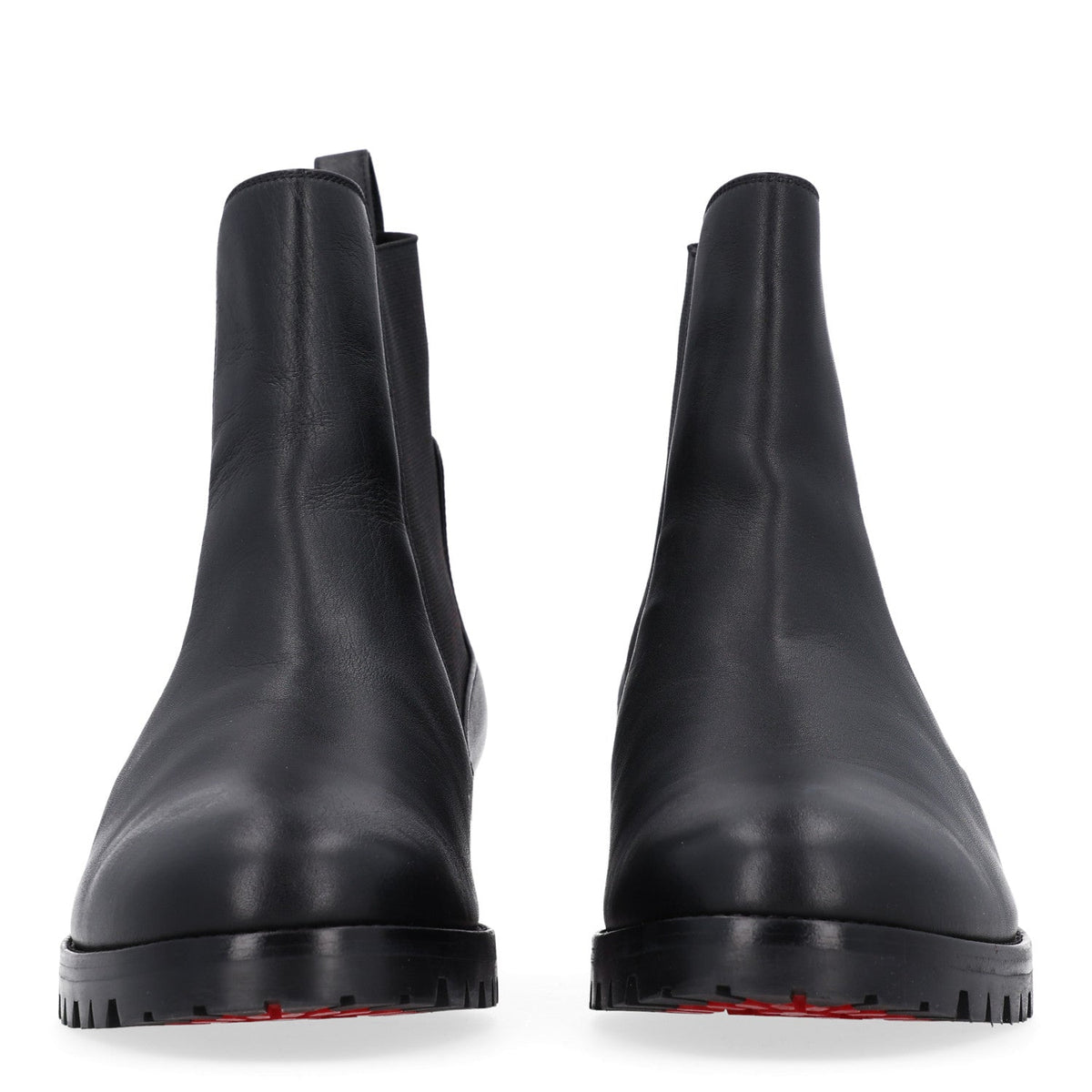 Calfskin Marchacroche Flat Chelsea Boots 39.5 Black