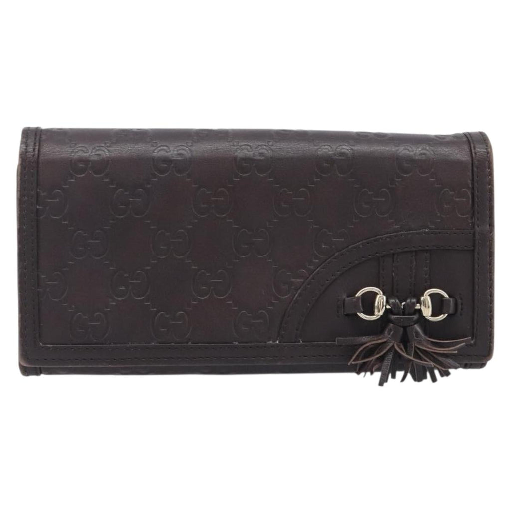 GUCCI GG Canvas Wallet PVC Leather 5 Set Beige Brown black Auth 190013