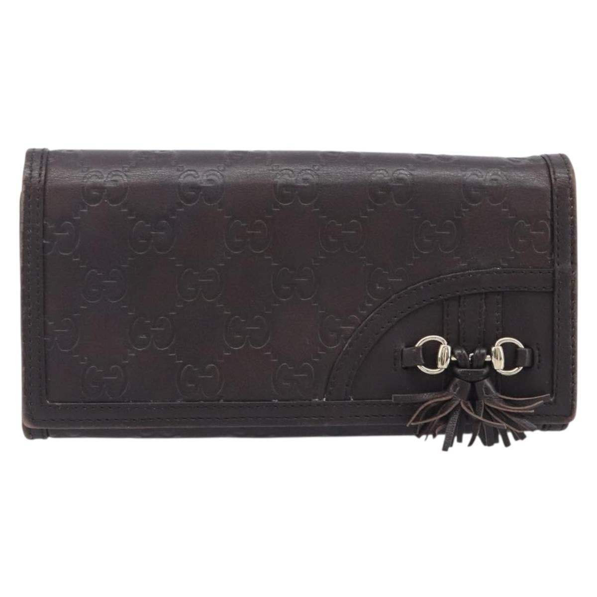 GUCCI GG Canvas Wallet PVC Leather 5 Set Beige Brown black Auth 190013