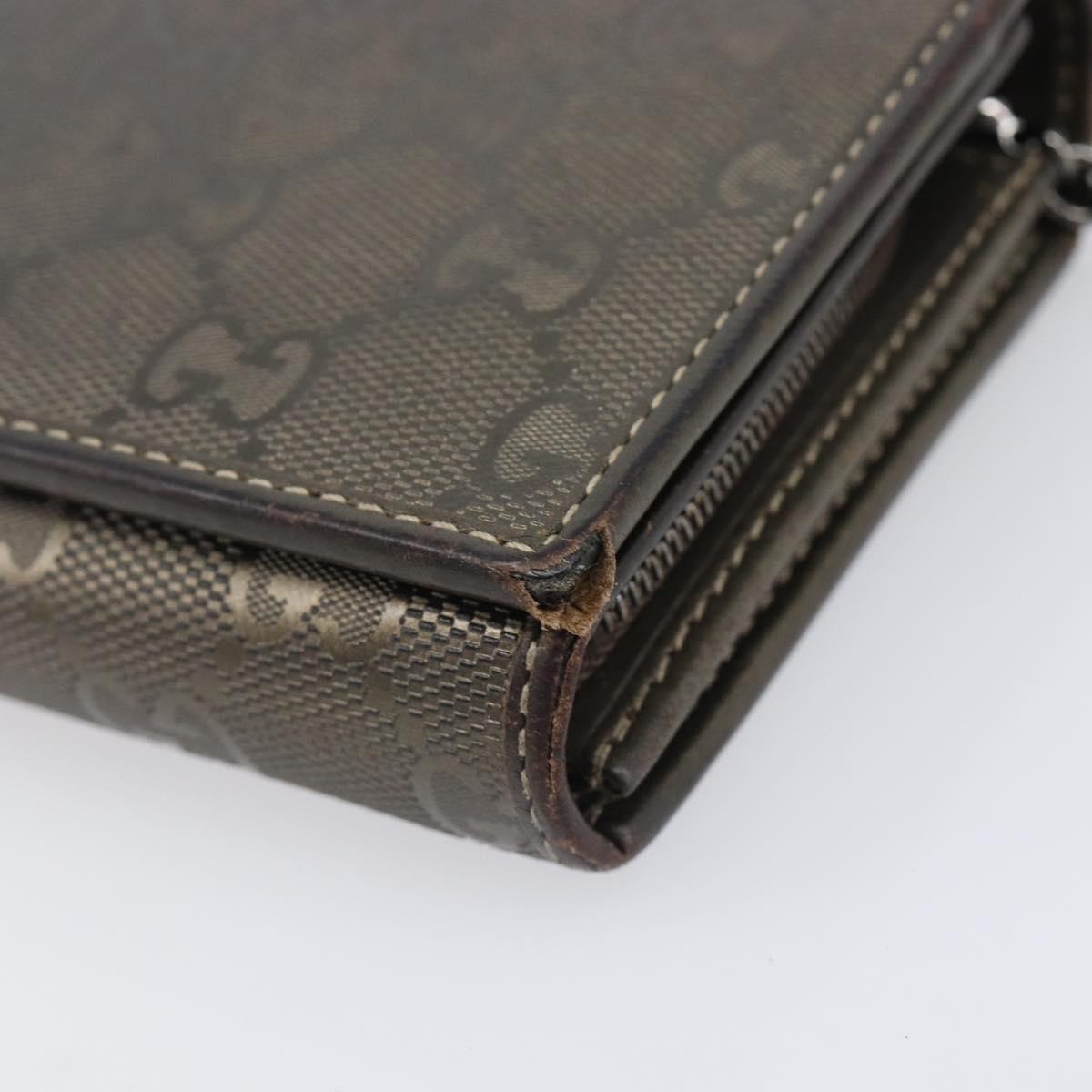 GUCCI GG Canvas Wallet PVC Leather 5 Set Beige Brown black Auth 190013