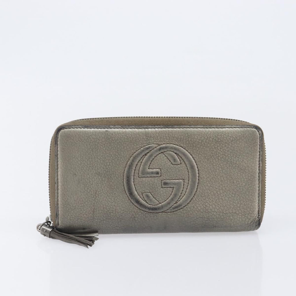 GUCCI GG Canvas Wallet PVC Leather 5 Set Beige Brown black Auth 190013