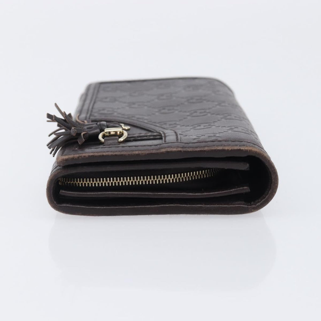 GUCCI GG Canvas Wallet PVC Leather 5 Set Beige Brown black Auth 190013