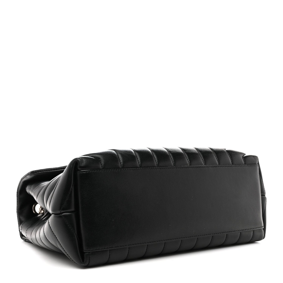 Calfskin Y Quilted Monogram Medium Loulou Chain Satchel Black