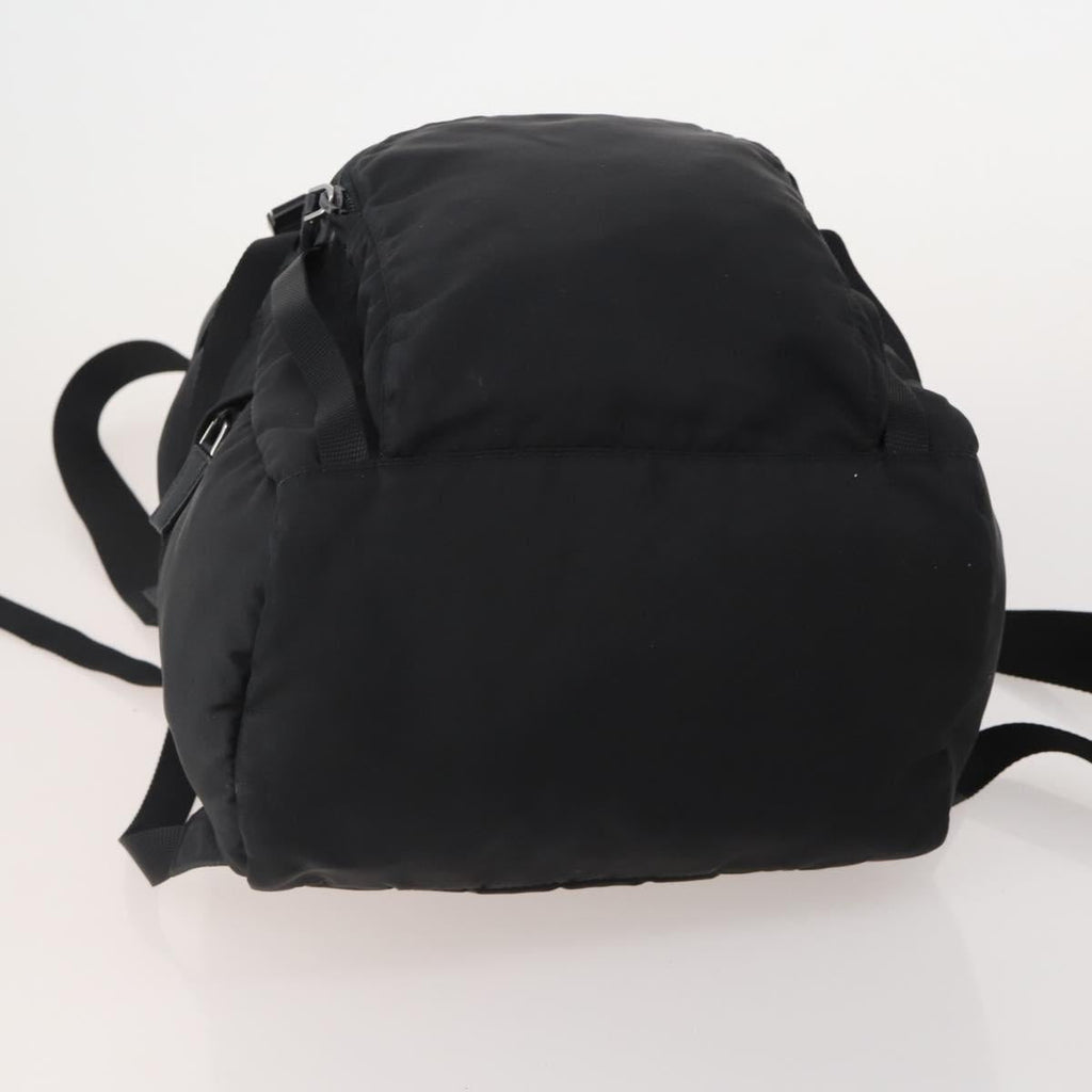 PRADA Backpack Nylon Black Silver Auth 197634