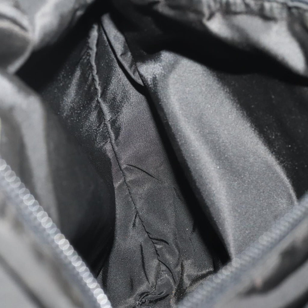 PRADA Shoulder Bag Nylon Black Silver Auth 197886