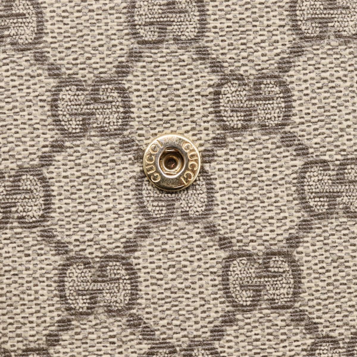 GUCCI GG Supreme Bifold Wallet PVC Beige Gold 406925 Auth 197940V