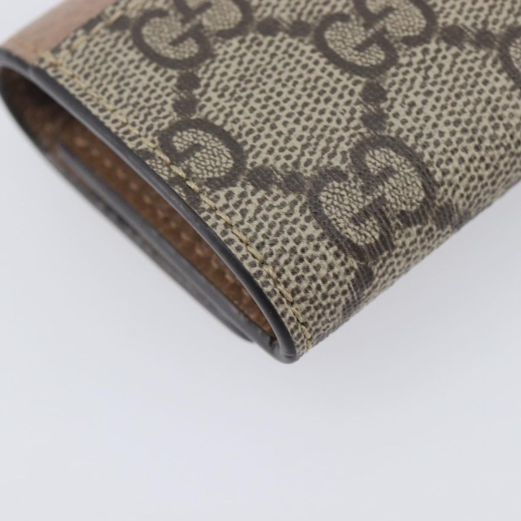 GUCCI GG Marmont Key Case Leather Beige Gold 456118 Auth 197944M