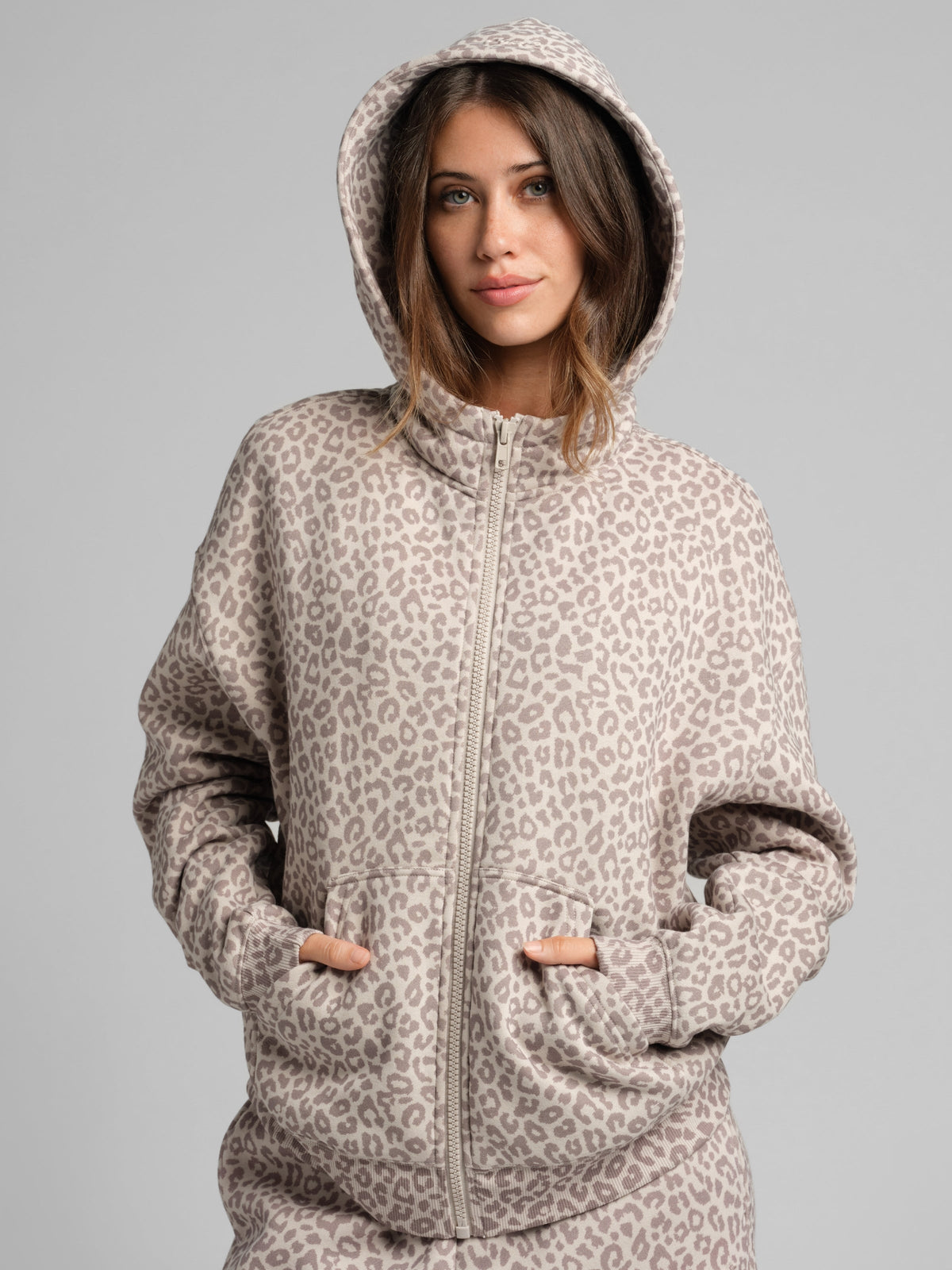 Basic Crop Zip Hoodie