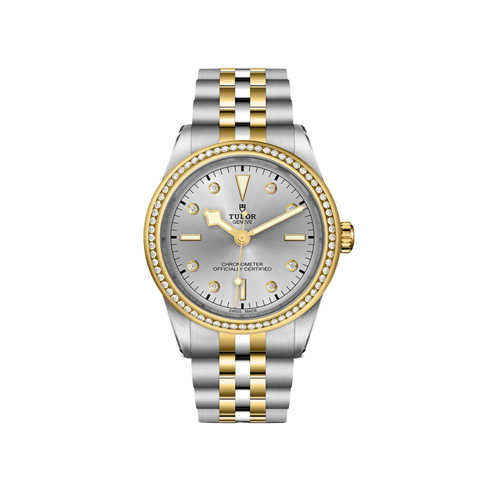 Black Bay One S&G 39mm - Silver, Diamond-Set and Diamond Bezel on Bracelet