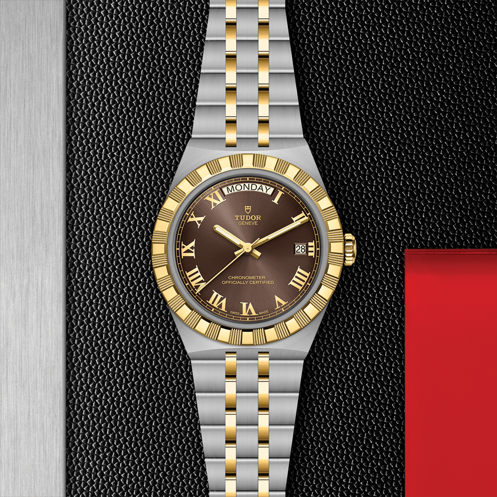 TUDOR Royal Day/Date Yellow Gold Two-Tone 40mm - Brown on Bracelet