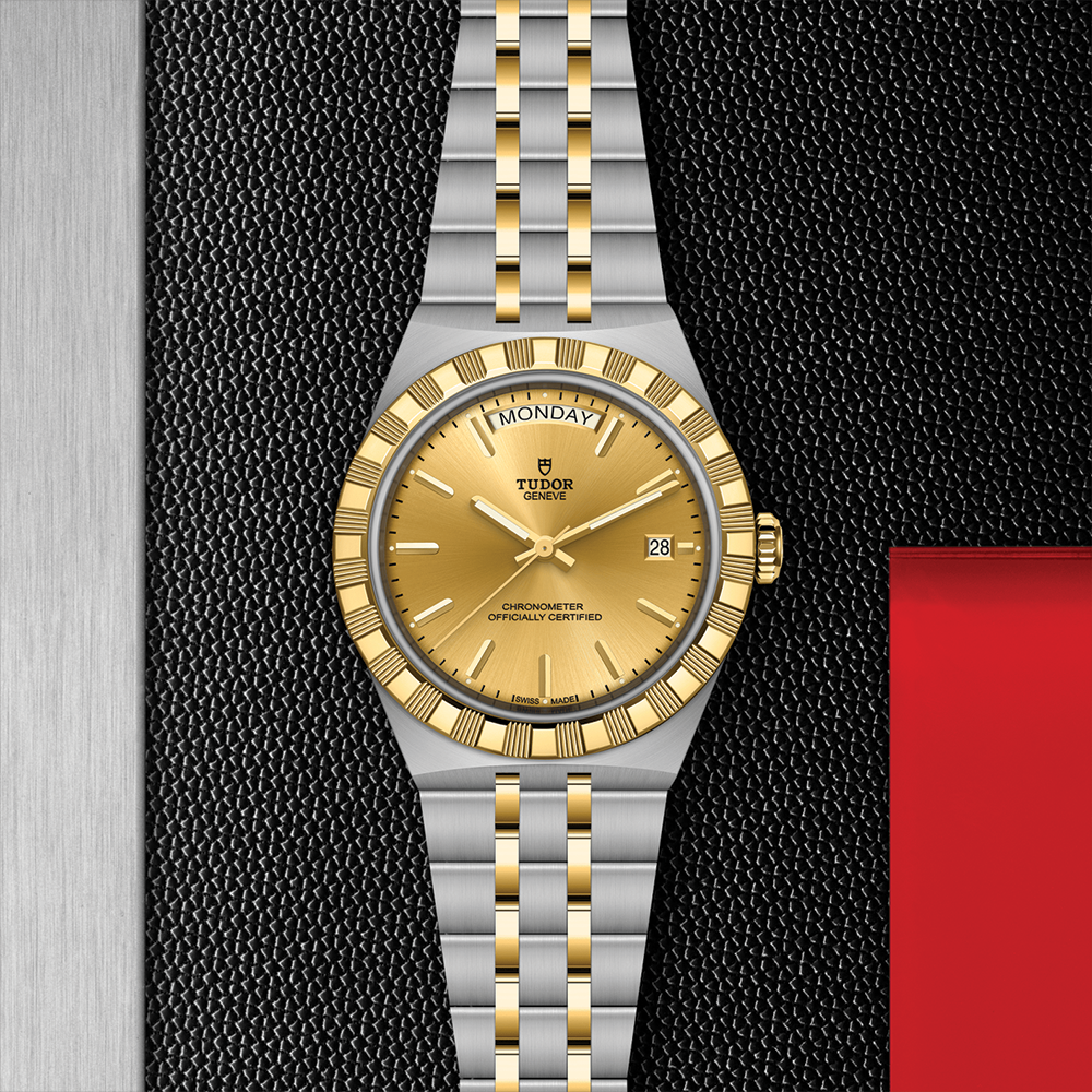 TUDOR Royal Day/Date Yellow Gold Two-Tone 40mm - Champagne on Bracelet