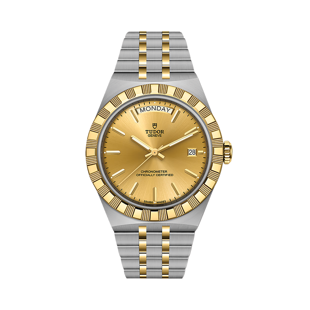 TUDOR Royal Day/Date Yellow Gold Two-Tone 40mm - Champagne on Bracelet