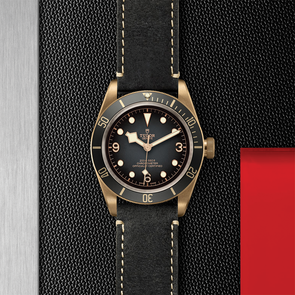Black Bay Bronze 43mm - Slate Grey on Leather Strap