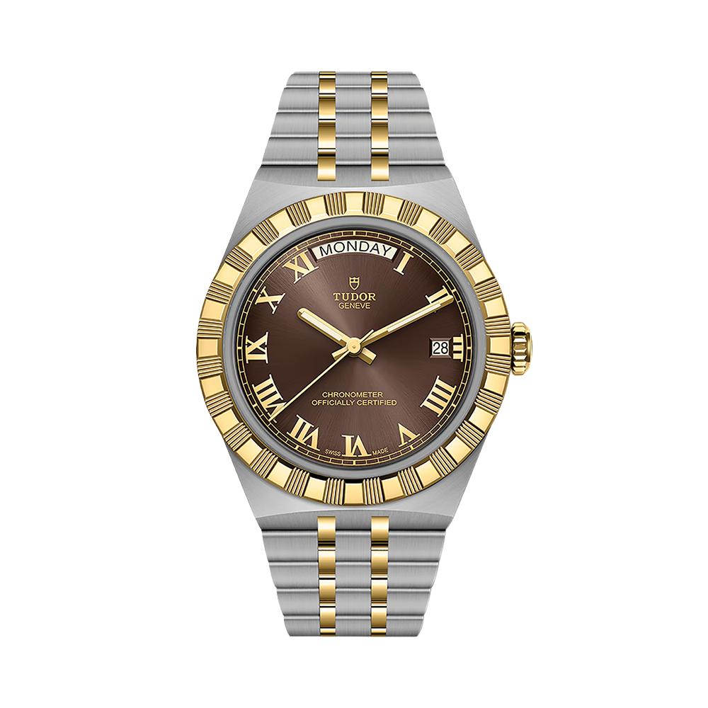 TUDOR Royal Day/Date Yellow Gold Two-Tone 40mm - Brown on Bracelet