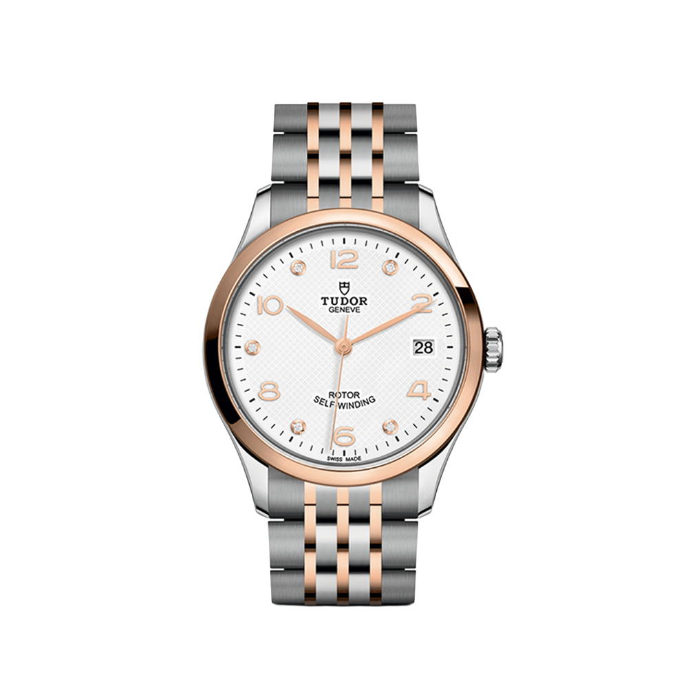 1926 Rose Gold Two-Tone 36mm - White, Diamond-Set on Bracelet