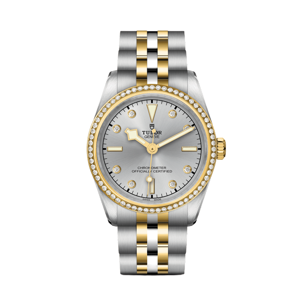 Black Bay One S&G 31mm - Silver, Diamond-Set, Diamond Bezel on Bracelet