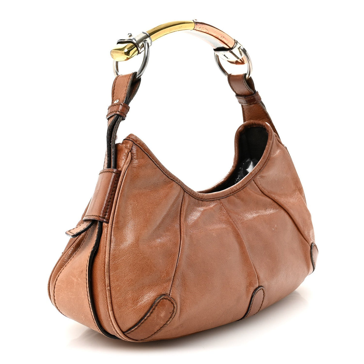 Calfskin Metal Mombasa Hobo Beige