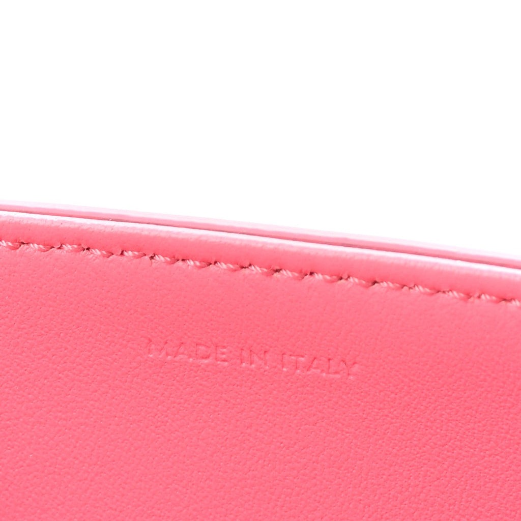 Shiny Calfskin Triomphe Chain Shoulder Bag Flamingo