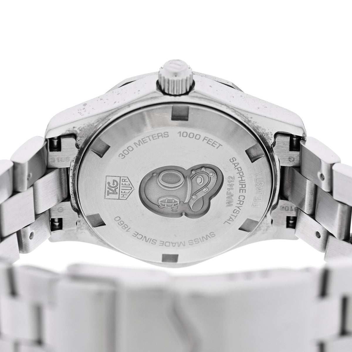 Stainless Steel 27mm Aquaracer 300M Quartz Watch Silver WAF1412