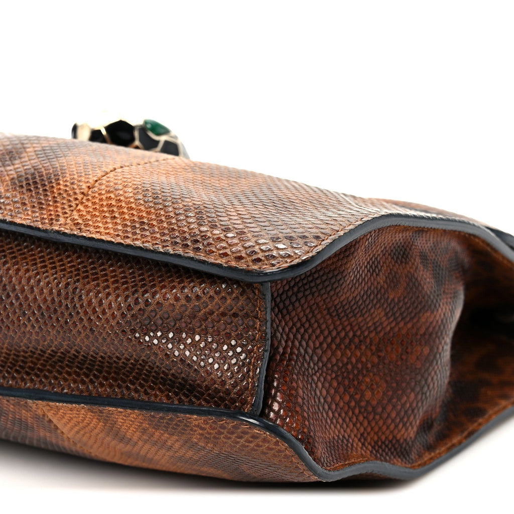Karung Serpenti Forever Medium Shoulder Bag Brown