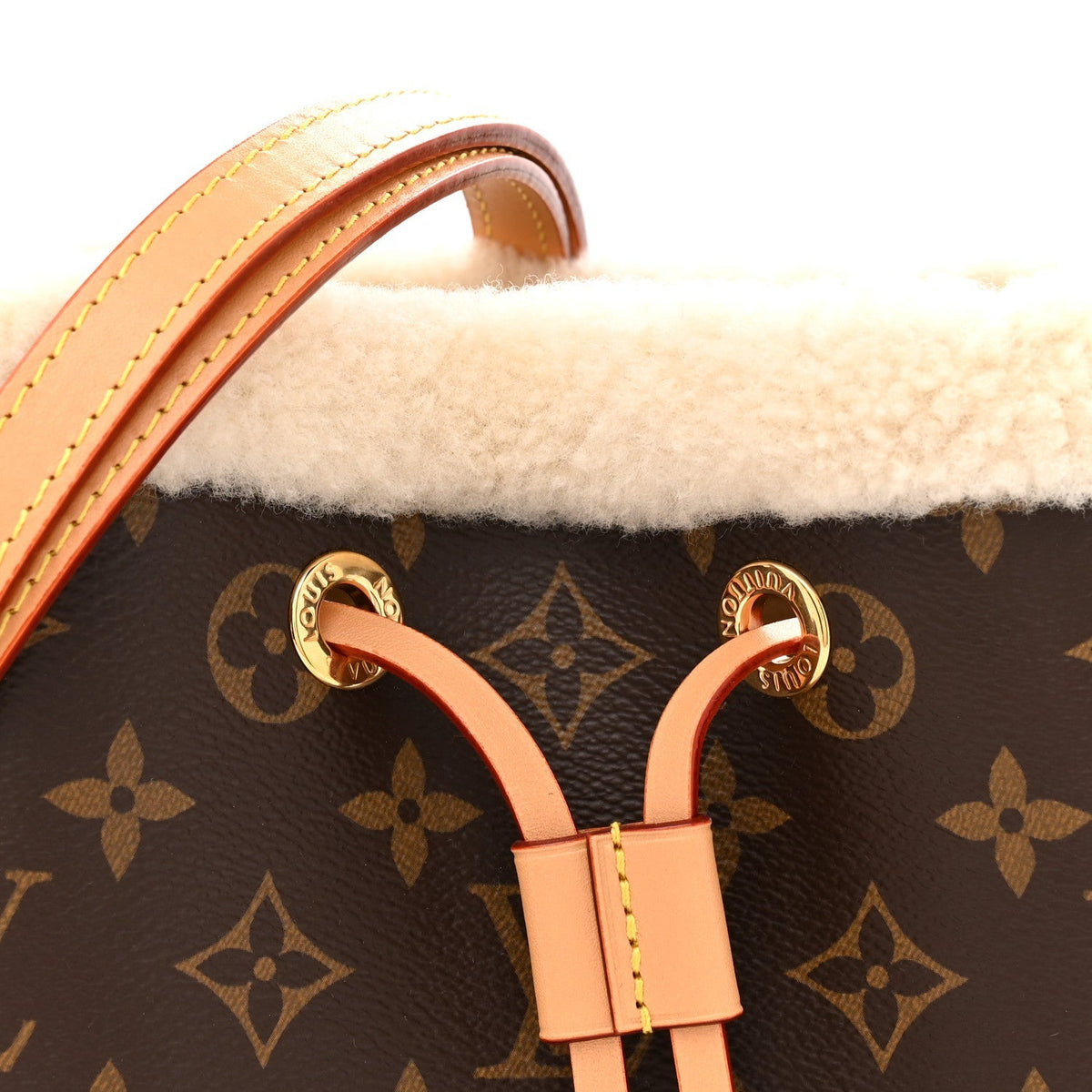 Monogram Shearling Cozygram Neonoe BB